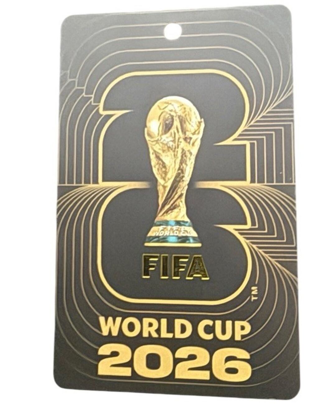 FIFA World Cup 2026 Black Gold Fan ID Card Badge Tag Tap Scan Soccer